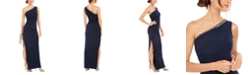Adrianna Papell One-Shoulder Jersey Gown